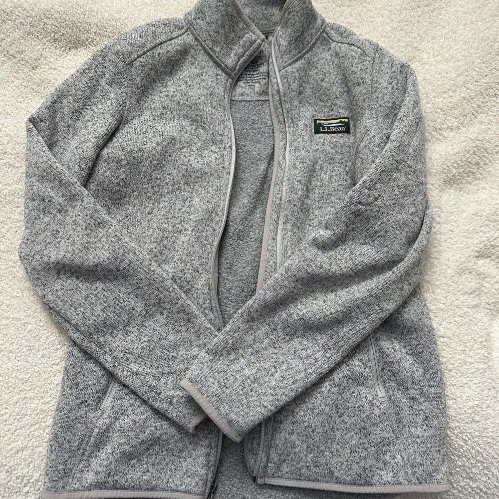 L.L. Bean Gray Full-Zip Jacket